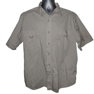 Columbia XCO Vented Shirt Mens XL Short Sleeve Tan Fishing hike Gorpcore outdoor